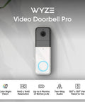 Front view of Wireless Video Doorbell Pro With 1440 HD Video, Night Vision, 2-Way Audio, and One-To-One Head-To-Toe View