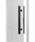 Matte Black Stainless Steel Door Handles And Pulls For Sliding Glass Doors And Barn Doors, Rust Resistant 304 Grade Grab Bar Set