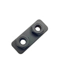 Ranger Hinge Plate OEM Part 5256140-458 for UTV models, close-up of black metal hinge component with two bolt holes