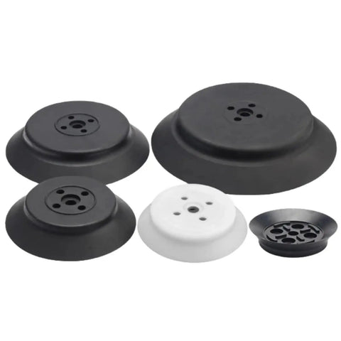 Heavy Duty Industrial Vacuum Suction Cup With Square Tube Intake For Automatic Manipulators, Pfg Series, various sizes and colors.