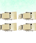 Four Pack Beefy Stainless Steel Toggle Latch Hasps With Springs Locks For Doors And Cabinets Easy To Install Security Hardware