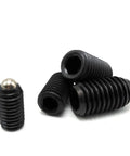 Badass Reliable Spring Ball Plunger Screws M16x30 Class Twelve Point Nine Alloy Steel Hex Socket Set Pins with rounded tips.