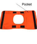 Off Road Winch Weight Bag For Recovery, Heavy Duty PVC Rope Dampener Blanket With Pocket, Safety First, Light Orange