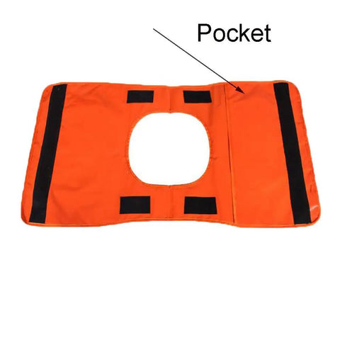 Off Road Winch Weight Bag For Recovery, Heavy Duty PVC Rope Dampener Blanket With Pocket, Safety First, Light Orange