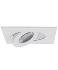 Top Tier Two Inch Led Recessed Lighting Trim Bulk Pack Of 24 Adjustable Gimbal Downlights Emitting 3000k Warm White With 530 Lumens Heavy Duty Slick White Finish For Tight Ceilings Ic Rated And Airtight, showing an adjustable gimbal downlight.