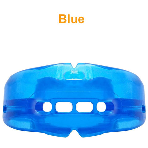 Double Braces Mouth Guard For Upper And Lower Teeth Protection Silicone Sports Mouthguard With Instant Fit And Carrying Case Ideal For Youth Teens And Adults Athletic Performance Blue
