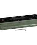 Industrial Mechanical Bar Level 0.02mm Accuracy, 200mm steel level with precision bubble vial and included hex key tool.