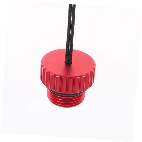 Red cap from 5 Pack Scuba Tank Valve Dust Cap Protectors And Lightweight Valve Cover Caps For Diving Easy Snap On Durable Gear Accessory Keeps Air Tank Valves Clean Safe And Ready For Underwater Adventures