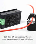 6 In 1 Beefy Digital Meter For AC Power 80 To 260V 100A LCD Display Real Power Only Energy Frequency Power Factor With 100A Split Core Current Transformer