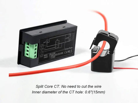 6 In 1 Beefy Digital Meter For AC Power 80 To 260V 100A LCD Display Real Power Only Energy Frequency Power Factor With 100A Split Core Current Transformer