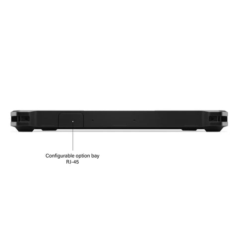 Built Like A Tank 10.1 Inch Rugged Tablet With Intel Core I7 And VPro Tech showing configurable option bay and RJ-45 port.