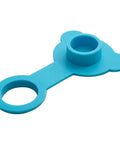 Blue Silicone Bath Tub Plug for Standard Sink Drains, flexible silicone material, cute bear design, easy to use.