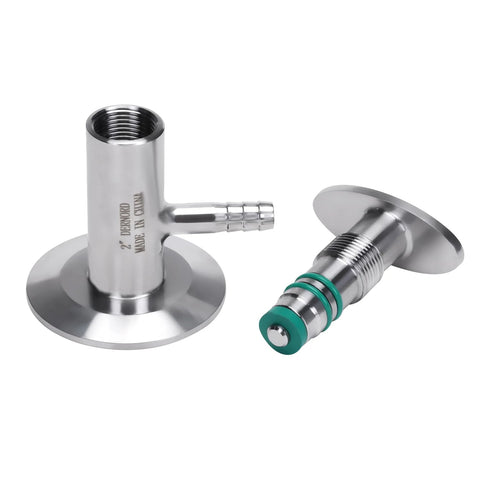 DERNORD sanitary sample valve, 2-inch tri-clamp, 64mm OD ferrule, stainless steel with elliptic handle