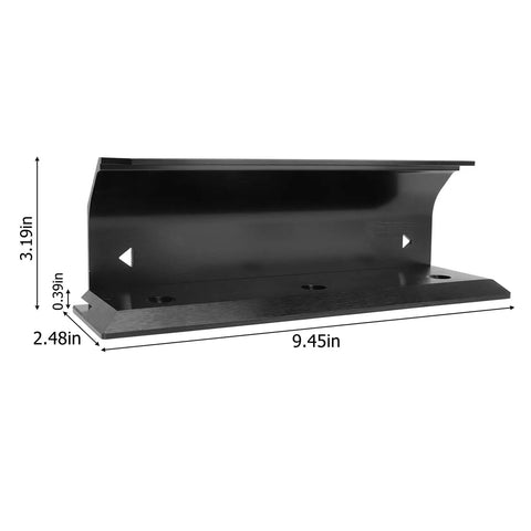 Insane Strength Aluminum Door Brace Security Barricade Floor Lock For Home RV Yacht Standard Doors side view showing dimensions.