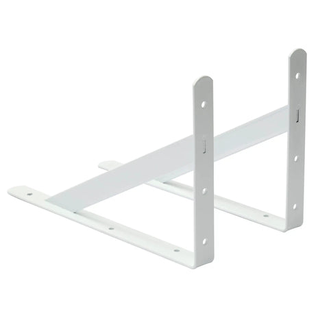 Heavy Duty Shelf Brackets 12 Inch By 8 Inch With Screws 8 Pack White Metal L Brackets For Shelves Floating Shelf Support