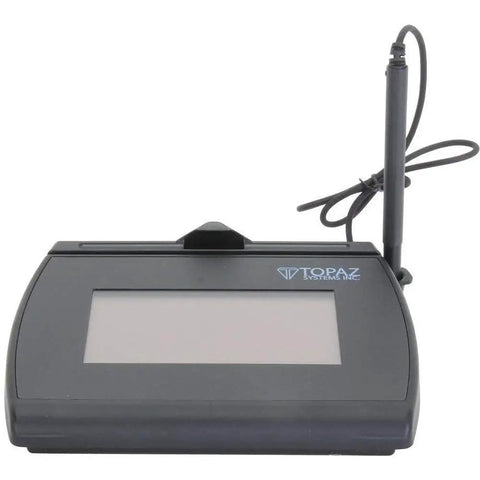 Top Shelf Renewed 4X3 LCD Signature Capture Pad featuring a crisp backlit screen and solid frame, front view.