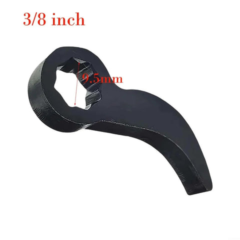 Three Eighths Inch Crowbar Adapter Head For Tight Spaces shown in steel, 3/8 inch size with 9.5mm detail visible.