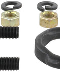 Beefed Up U Bolt Kit For 1410 Series Driveshaft Components with bearing strap, U-bolts, nuts, washers for truck and Jeep mounting hardware.