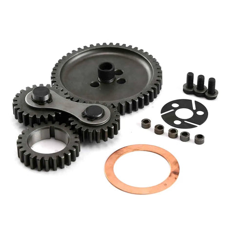 Dual Idler Noisy Timing Gear Drive Set For Big Block Chevy 454 with thrust bearing and offset bushings