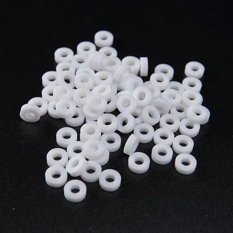 Top Shelf 50 Piece PTFE Flat Washers Rockin A Thick 1.2 Millimeter Flange For Zero Friction Sealing And No Sweat Bolt Assembly On Home Tools And Gym Gear Without The Headache
