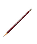 Mitsubishi Pencil With Eraser 9850 HB Hardness For School Or Office, Smooth Lead, Red Finish, Comfortable Grip, Side View
