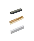 Brass Gear Rack 4mm And 5mm Width 0.5 Module Straight Teeth Pinion Drive Guide 8mm 10mm Height shown in various colors