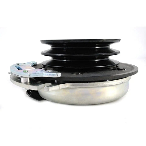 Side view of Mag Stop Electric Blade Clutch And Brake For Front Mount Lawn Mowers Beefed Up Replacement Plug 1.125 In HDBRG OEM 388771