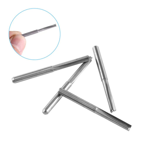 Get A Bang For Your Buck With This 10 Pack Of 3.175mm Tungsten Carbide End Milling Cutters Perfect For CNC Woodworking And Engrave Jobs That Need Durable Double Flute Bits - close-up of precision 3.175mm milling cutter.
