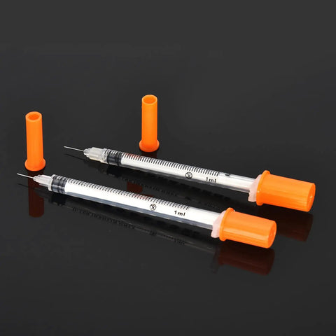 Syringes With Needle 30 Pack U-100 1ml 30G 5/16 Inch 8mm Sterile Individually Wrapped For Clear Measurements And Accurate Dosing In Lab And Medical Prep, 1ml syringe
