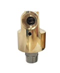 Half Inch Rotating Joint 360 Degree Swivel Connector For Water Air Oil Spray Universal Brass Union Left Thread Heavy Duty Brass Rotating Coupling For Quick DIY Workshop Setup, brass fitting front view