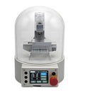 Ultra Mini Desktop CNC Machine Model With G Code Control, 3 Axis Motion Simulator inside clear cover on display