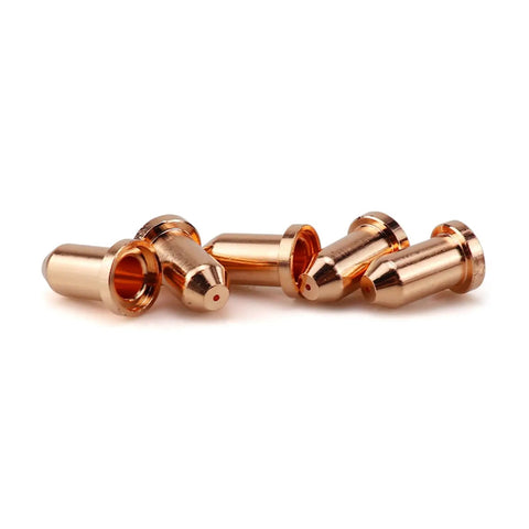 Copper electrodes and nozzle tips for Electrode And Nozzle Tip Set For Hobart Airforce 40i XT40R Plasma Cutter Torch 10 Piece Consumables Kit.