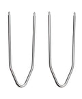 2 Piece Car Radio Removal Tool Set With V Shaped Pry Tools For Vehicle Stereo Disassembly Stainless Steel Universal Fit Automotive Audio CD DVD Release Kit showing two U-shaped stainless steel tools.