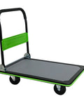Beefy Heavy Duty Flatbed Cart 660 Lb Platform Hand Truck Foldable Push Cart With 360 Degree Rotating Polyurethane Wheels spring-fold design