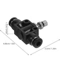 Inline Throttle Valve With Precise Flow Control And Space Saving Design For Air Cylinders And PU Tubes Three Pack Pneumatic Push To Connect Fittings PVC Plastic Ideal For Home Hobby And Industrial Air Systems, black PVC valve 4.06 cm