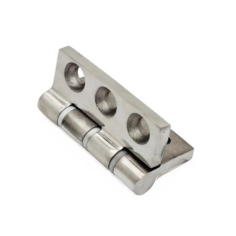 Stainless Steel Damping Silent Cabinet Hinge For Industrial Cabinets shown from an angle, highlighting robust build and steel material.
