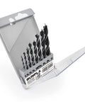 Eight Piece Wood Drill Bits Set Carbon Steel Brad Point Kit For Woodworking With Storage Case Durable Long Lasting Sharp Bits