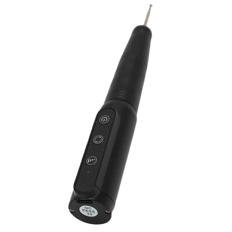 Cordless Rotary Tool Kit With USB Charging Three Speeds Electric Grinding Pen in black with control buttons visible