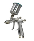 Slick Low Pressure Compact Gravity Cup Spray Paint Upper Tank 0.4mm Nozzle for smooth auto coating, featuring metal body and gravity feed.