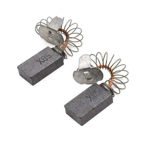 Top Tier S96 Carbon Brush Set Two Piece Heavy Duty Aftermarket Upgrade Fits OEM 1619X08020 Heat Resistant Motor Parts No Sweat Performance Guaranteed For Tough Jobs showing two carbon brushes with coils.