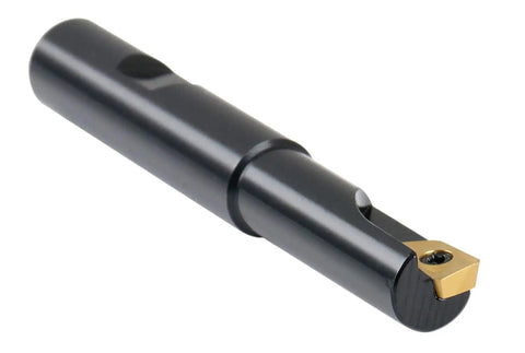 Half Inch 90 Degree Square Shoulder Indexable End Mill With 3 1/4 Inch Overall Length, APKT11T3 Carbide Insert, One Flute For Square Shoulder Face Milling, Side Milling And Full Slot Milling In Steel, Stainless, Aluminum And More