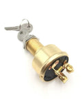 Heavy Duty Marine Ignition Switch For Boats 12 Volt 15 Amp 3 Position Keyed Ignition With 2 Keys Replacement MP39060 1 50 11621 Beefed Up Brass Body Easy Install On Deck Ready For Sea Use
