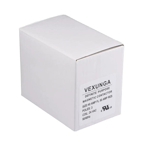 Box of 3 Pole 40 Amp 24 VAC Coil AC Contactor Replacement For Air Conditioner Compressor Condenser Unit 50 60Hz