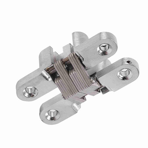 180 Degree Zinc Alloy Hidden Folding Door Cross Hinges For Cabinets And Sliding Doors, 60.4mm, 43.7mm, And 94mm, Rustproof Heavy Duty