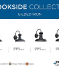 Brookside Outdoor Wall Light Black Finish, 10 Inch Wide By 10.75 Inch Tall Exterior Fixture For Porch, Patio, Or Garden lineup