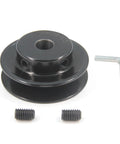 Single Groove Web Sheave for V Belt, 2.5 Inch OD, 0.5 Inch Bore, Cast Iron Pulley with screws and Allen wrench