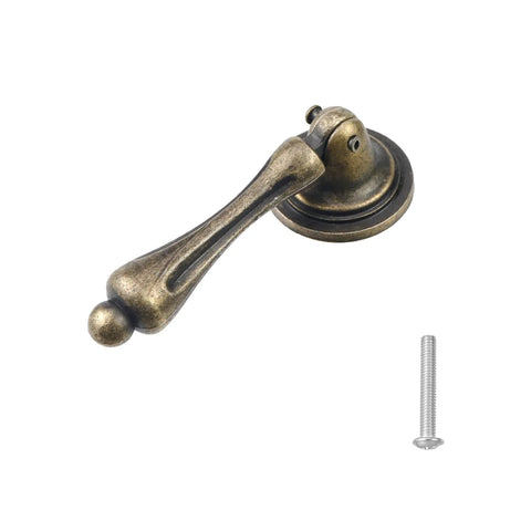 8 Piece Tear Drop Cabinet Pull Handles In Antique Bronze With Screws For Drawers Dressers And Wardrobes Zinc Alloy Knob Pulls