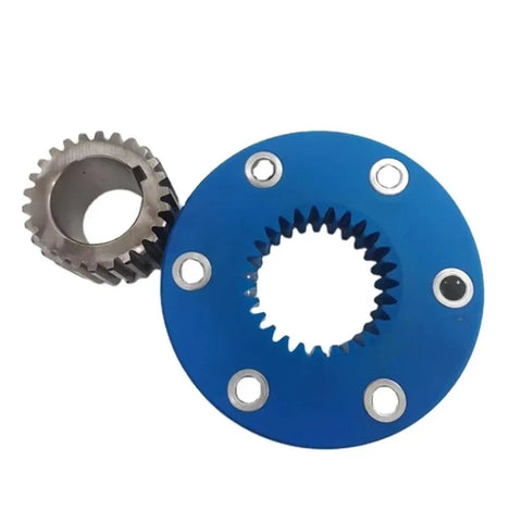 Heavy Duty Compressor Drive Pulley With Premium Sealed Bearings For Carrier X4 7500 And 6600 MT Trucks, blue metal gear.