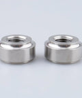 Rock Solid Female M12 X 1.5mm Metric Weld On Bung Fitting Clean Step Profile crafted from SS304 stainless steel, set of two fittings.