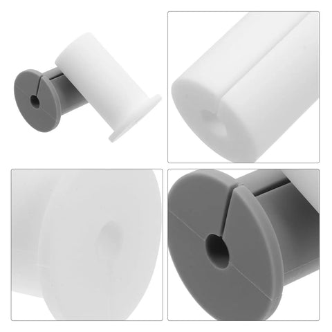 Stylish VILLCASE 4 Pack Silicone Wall Hole Plugs For 1 Inch Grommets, white and gray, for cable routing and hole covering